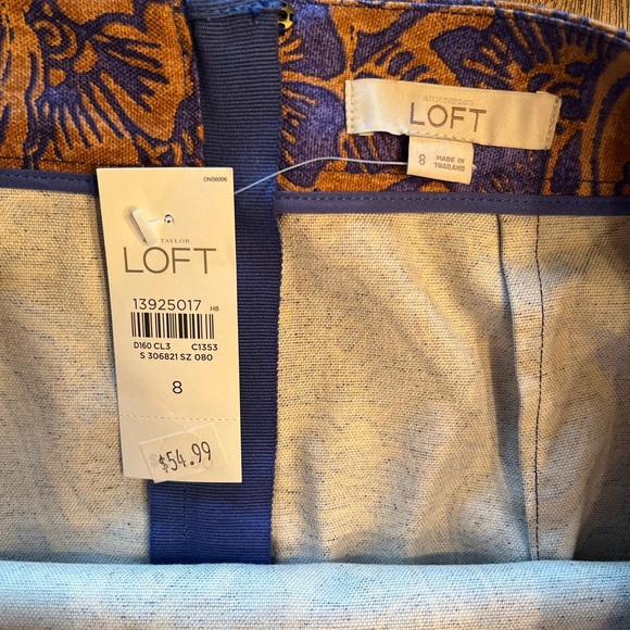 NWT  LOFT, cork and blue denim colors pencil skirt - Picture 6 of 6